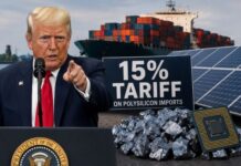 Trump Enforces 15% Tariff to Safeguard US Solar, Chip Supply Chains